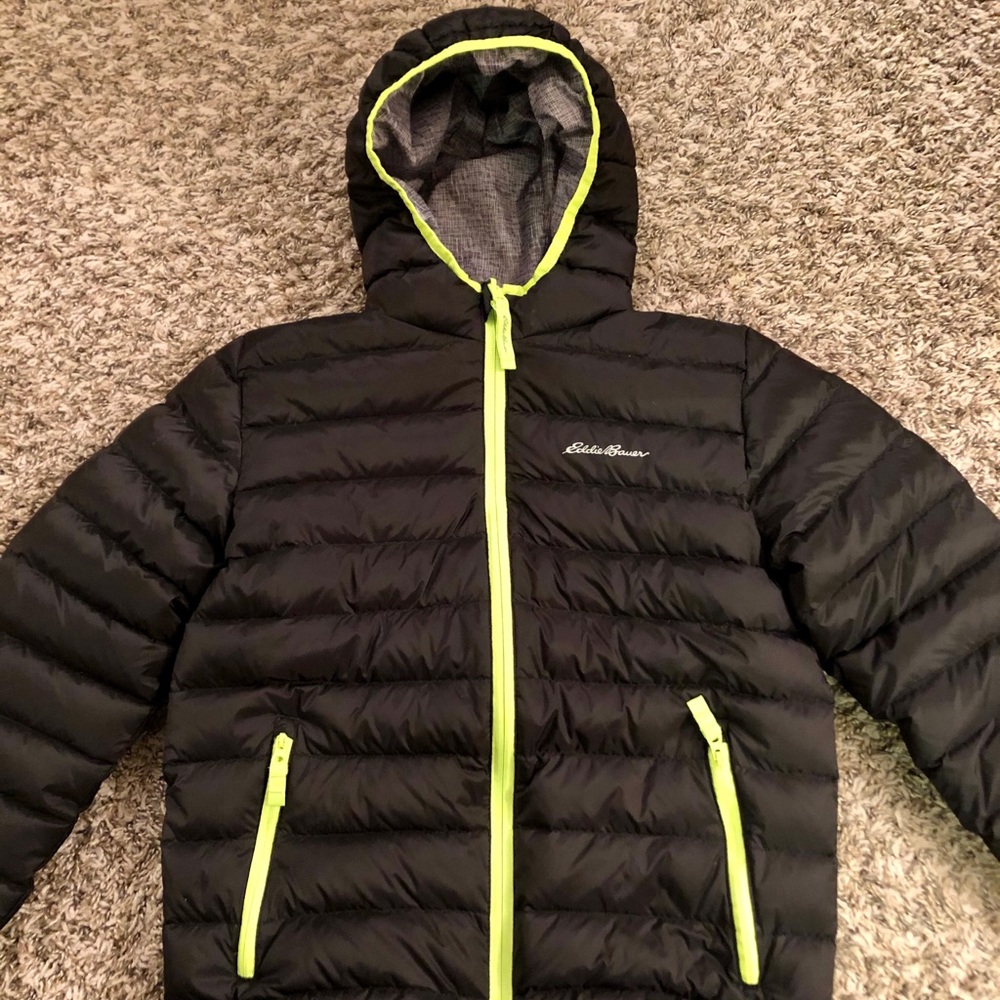 Boys Eddie Bauer Reversible Down Jacket Size 10/12